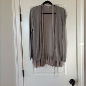 Chic Taupe Cardigan Sweater
